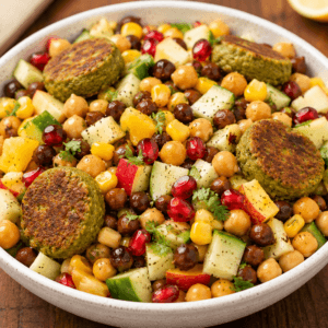 Protein Veg Salad Bowl with Moong Kebabs