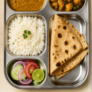 Veg Half Tiffin – ₹100 (Kala Chana Masala)